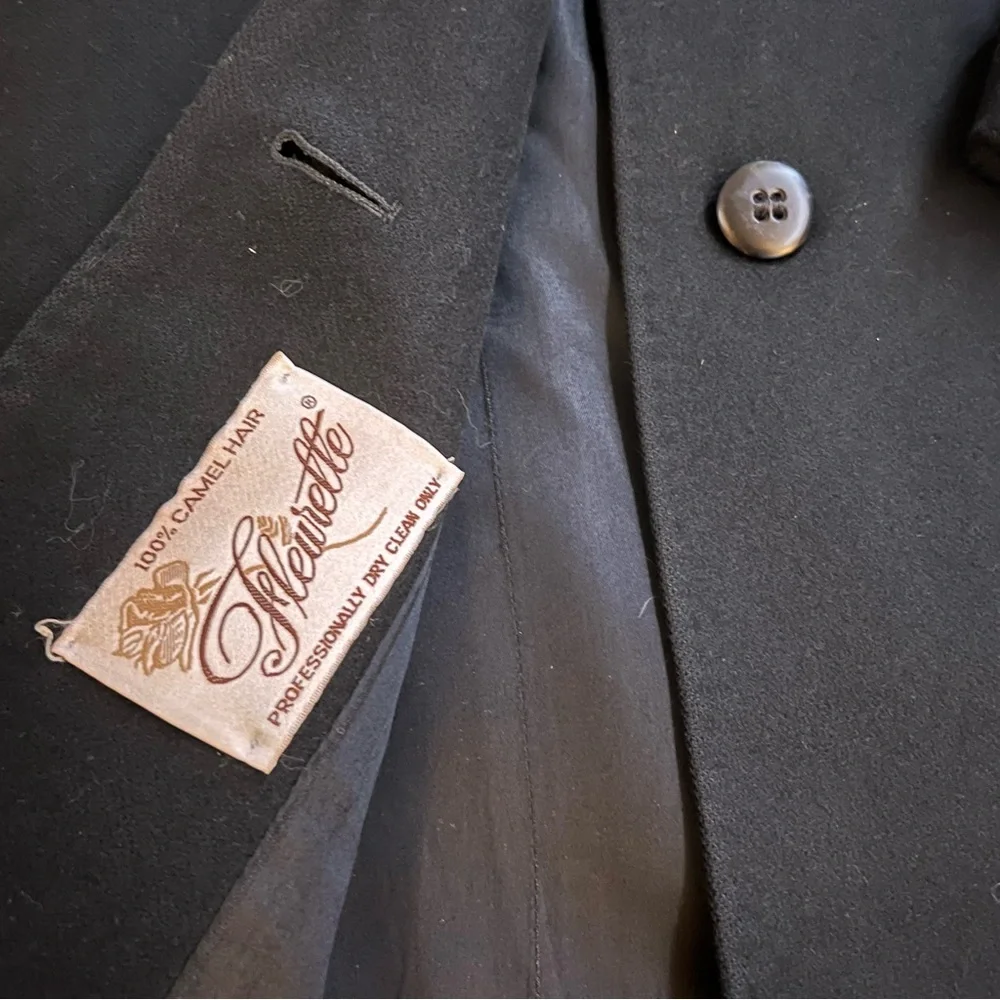 Fleurette Vintage Peacoat 100% Camel Hair - Picture 3 of 3